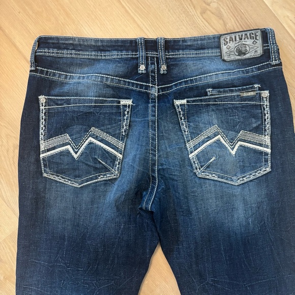 Salvage x Buckle Jeans Mayhem Boot Mens 38L Stretch Denim Dark Wash - Picture 4 of 9